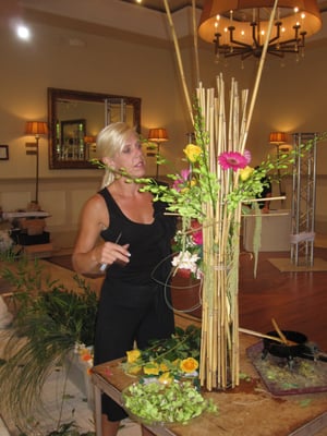 Peg is personally on site creating PERFECT centerpieces for your event.