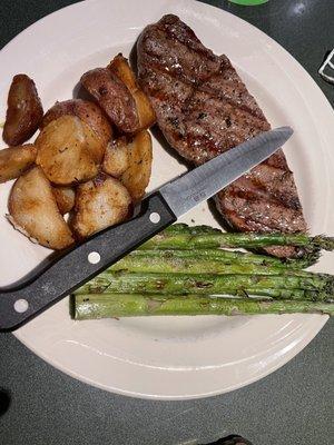 Steak and red potatoes