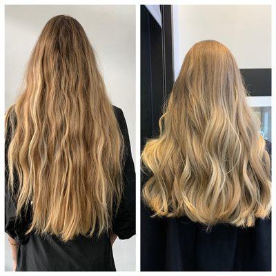 Balayage, cut and blowout