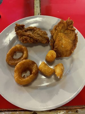 Fried Oysters the size of chicken thighs! SO good!