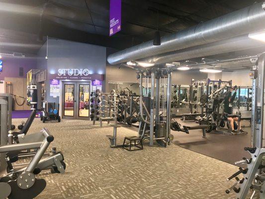 Free weights, Strength, Cardio, Studio, and Functional  Training Space