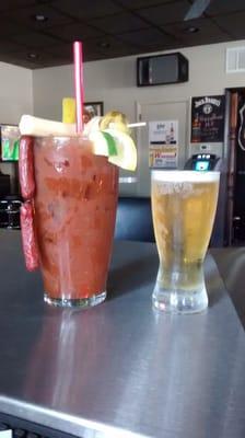 Awesome Bloody Mary's, half price on Sunday Funday 11AM to 1PM!