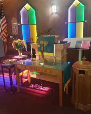 Altar and choir loft