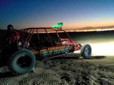 Vegas Mini Baja Chase After Dark - Running off road after dark is an otherworldly experience - Welcome to Planet SunBuggy!