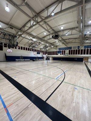 The gym for basketball games