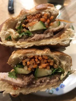 Grilled pork banh mi