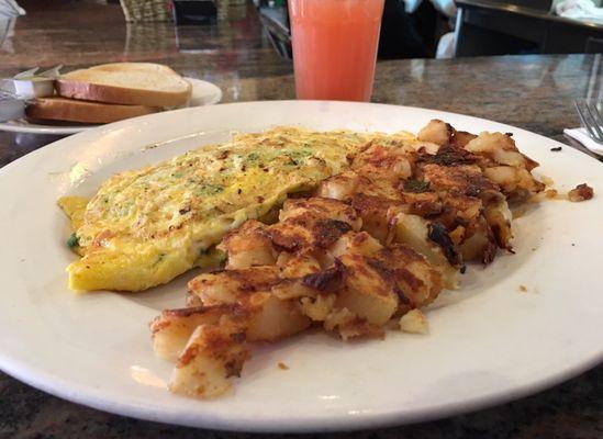 Broccoli and cheddar omelette