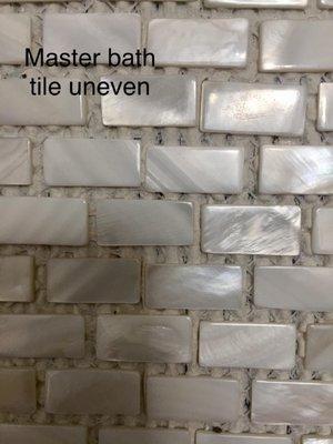 Crooked tile.