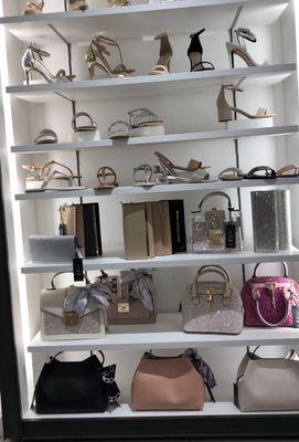 Shoes and purses.