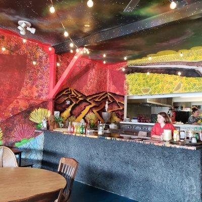 Colorful decor and great ambiance