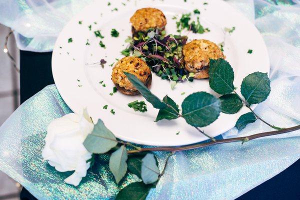 Chef Arcangel's  Stuffed Mushrooms with Crab