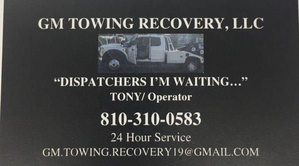 GM Towing Recovery we serving Delaware and Maryland. 24 hour service