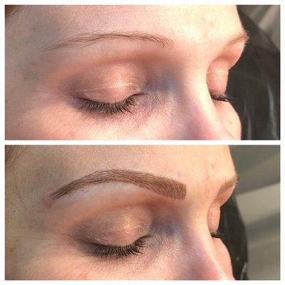 Microbladed Brows - Before and After