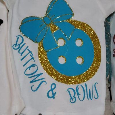 buttons and bows baby onesies