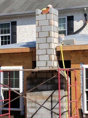 Chimney/fireplace addition