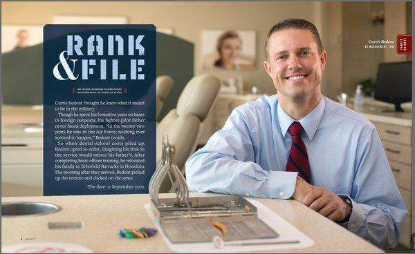 Dr. Bedont as featured in Rank & File magazine