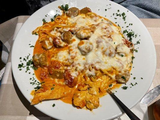 Penne with Chicken & shrimp