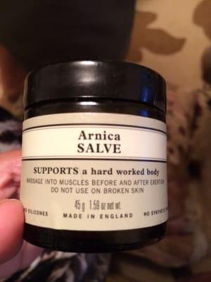 Organic Coconut Oil & Arnica Salve for deep tissue massages