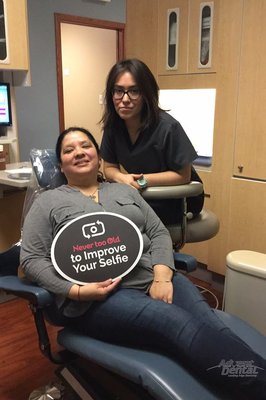 3/7/17 - Cynthia conquered her fear of coming to the dentist. She is sharing a Healthy Smile!!