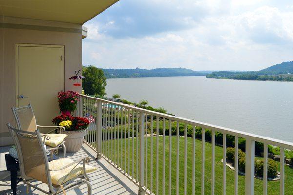 Balcony view looking East. Photo by Robinson Sotheby's International Realty.