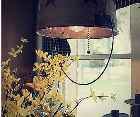 Bucket Lamp, perfect for small small needing a little light,