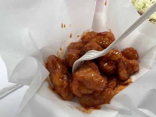 Mango-habanero boneless wings... soooo good!