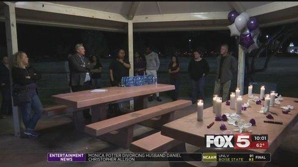 Director/ Founder hosting a Memoral for a Domestic Violence victims in Clark County