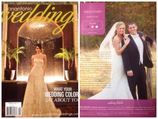 One of my Brides was featured in the San Antonio bridal magazine. Hair by Stacey Fazio at Shear Creations