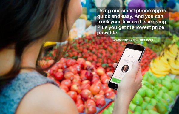 Using our smart phone app is quick and easy. And you can track your taxi as it is arriving. Plus you get the lowest price  possible.