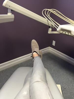 Sitting in the dental chair