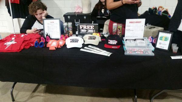 Be sure to pick up some swag while you're here