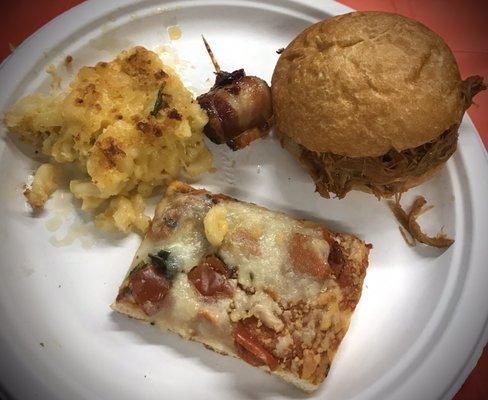 POM Winter Social we were invited to! Bacon-Wrapped Water Chestnuts, Baked Mac & Cheese, Pulled Pork Slider, Margarita Pizza!