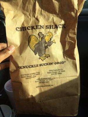 The almighty brown paper bag that lists all their locations!