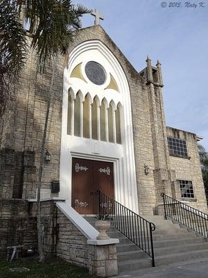 Bay Shore Lutheran Church in Miami.  It is located next to the Morningside neighborhood in the Upper Eastside area of Miami, Florida.