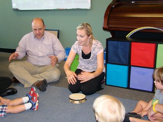 Ms Slava teaching in one of our kids' music classes