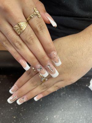 French tip by Nancy @ Pearsall nails