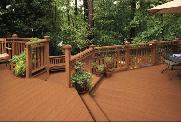 Deck with a final beautiful paint