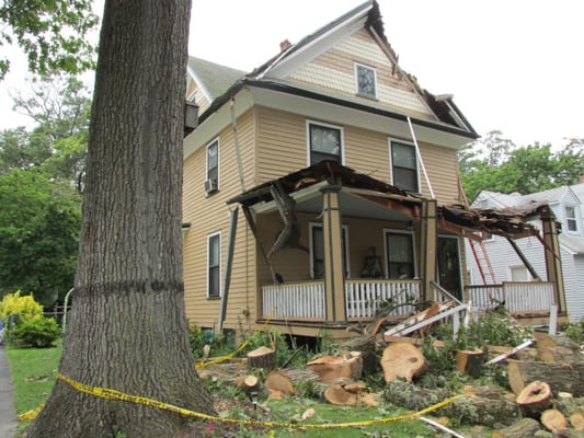 Storm Damaged House