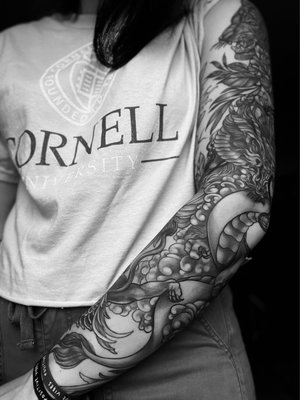 Tattoo sleeve, B&W tattoo