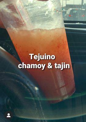 Tejuino con tajin and chamoy