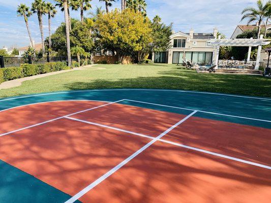 Basketball court Line Markings by Perfect Striping call Today for a Free Quote