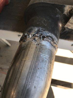 Bad weld, not finished