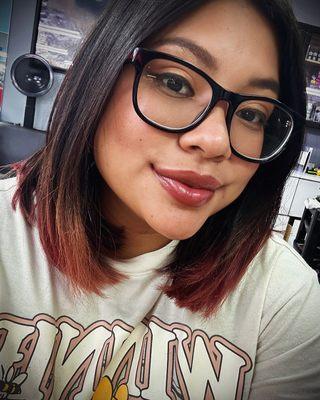 Bob Haircut with natural makeup