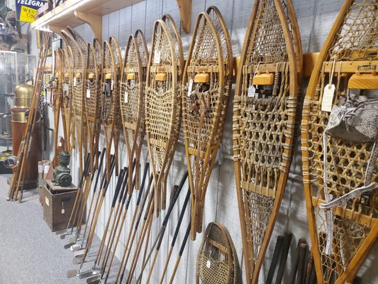 Vintage snow shoes