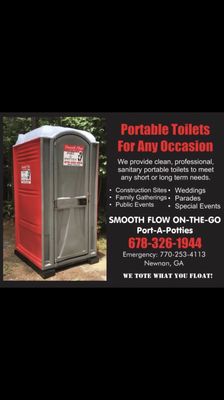 Call us for all of your portable toilet needs.