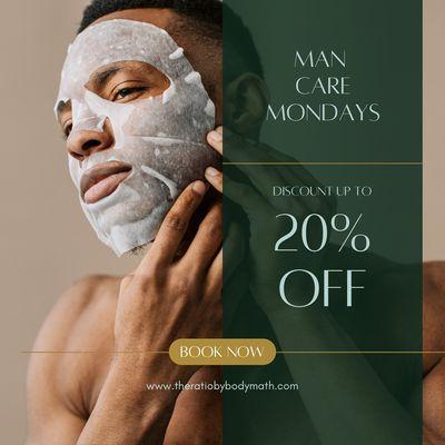 20% Man Care Mondays