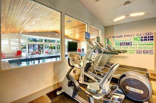 Our fitness center is open 24 Hours a day!