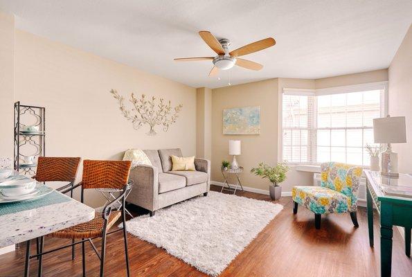 Apartment Living Room in Assisted Living