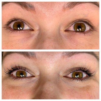 Lash lift and tint