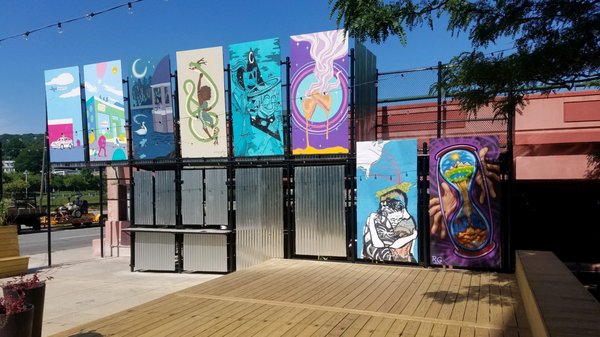 A fence structure designed around ART for Fitchburg, MA. Very grateful to be a part of building it.